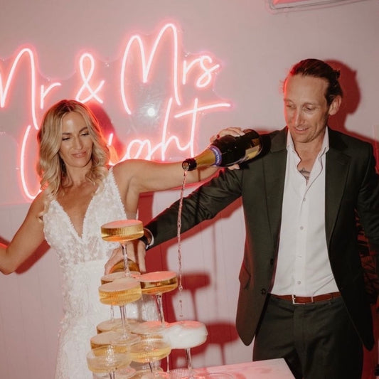 Mr & Mrs Wright - Custom Neon Sign - Cue Signs