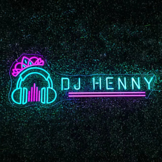 DJ Henny - Custom Neon Sign - Cue Signs