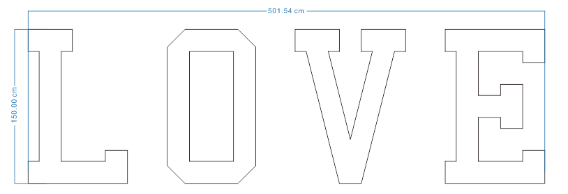 LOVE - 3D Illuminated Marquee Letters Quote