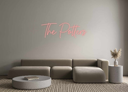 The Potters - Wedding Neon Sign - Cue Signs